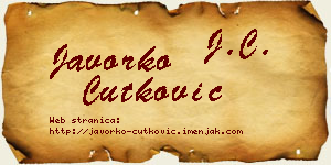 Javorko Ćutković vizit kartica